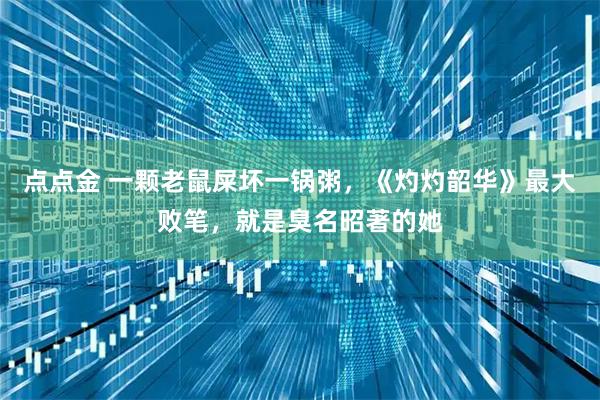 点点金 一颗老鼠屎坏一锅粥，《灼灼韶华》最大败笔，就是臭名昭著的她