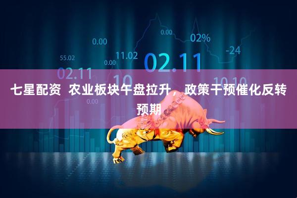 七星配资  农业板块午盘拉升，政策干预催化反转预期